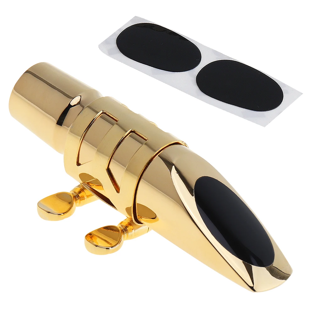 Professional Gold Plated Metal Alto Saxophone Sax Mouthpiece 7 Tone Eb