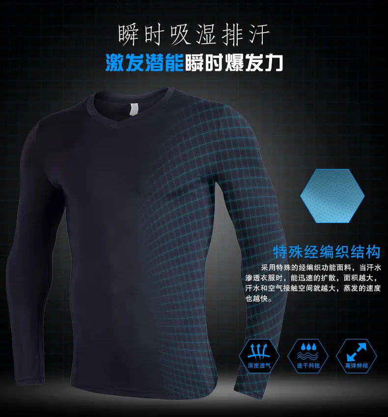 MMA Kit rashguard Male Man Compression Sports Suit Quick drying Perspiration Fitness Training Sportswear Jogging Running Clothes (3)