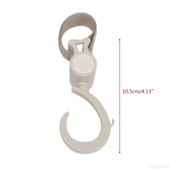 

2 Pcs Stroller Hook Baby Cart Accessories 360 Degree Non-slip Big Umbrella Carriage Velcro Hooks
