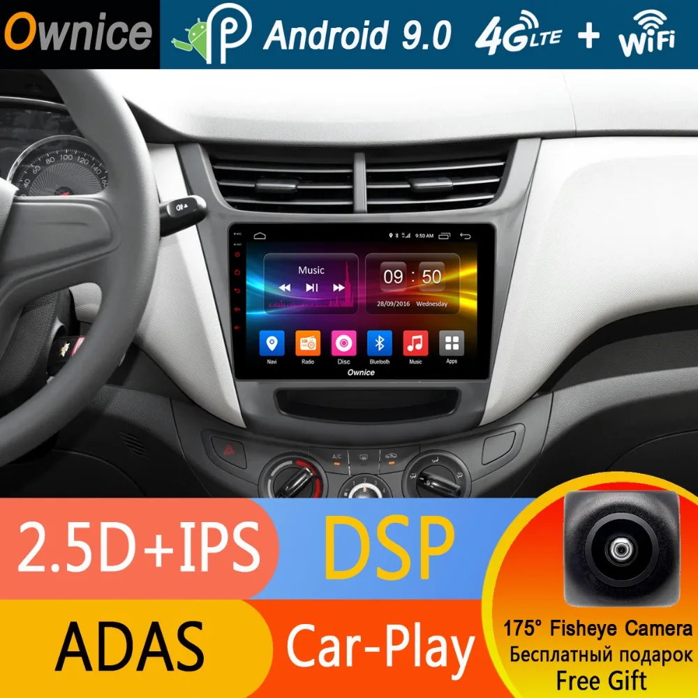 

9" IPS 2.5D Android 9.0 Octa 8 Core 4G RAM+32G Car DVD GPS Radio Stereo CarPlay DSP For Chevrolet Sail 2015 2016 2017 2018 201