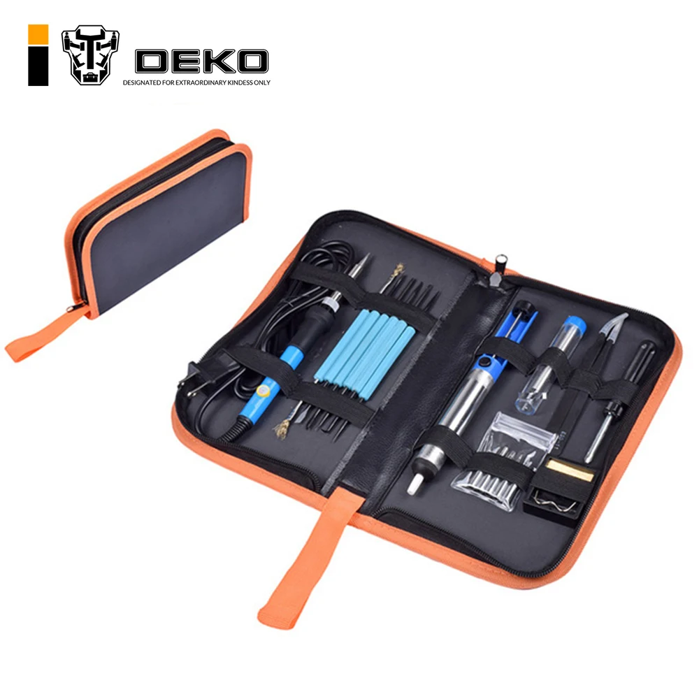 

DEKO 220V Adjustable Temperature Electric Soldering Iron Kit Welding Repair Tool EU Plug
