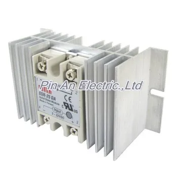 

DC to AC Solid State Relay SSR-25DA 25A 3-32V 24-380V + Aluminium heat sink