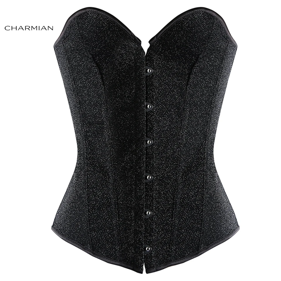 black bustier corset top