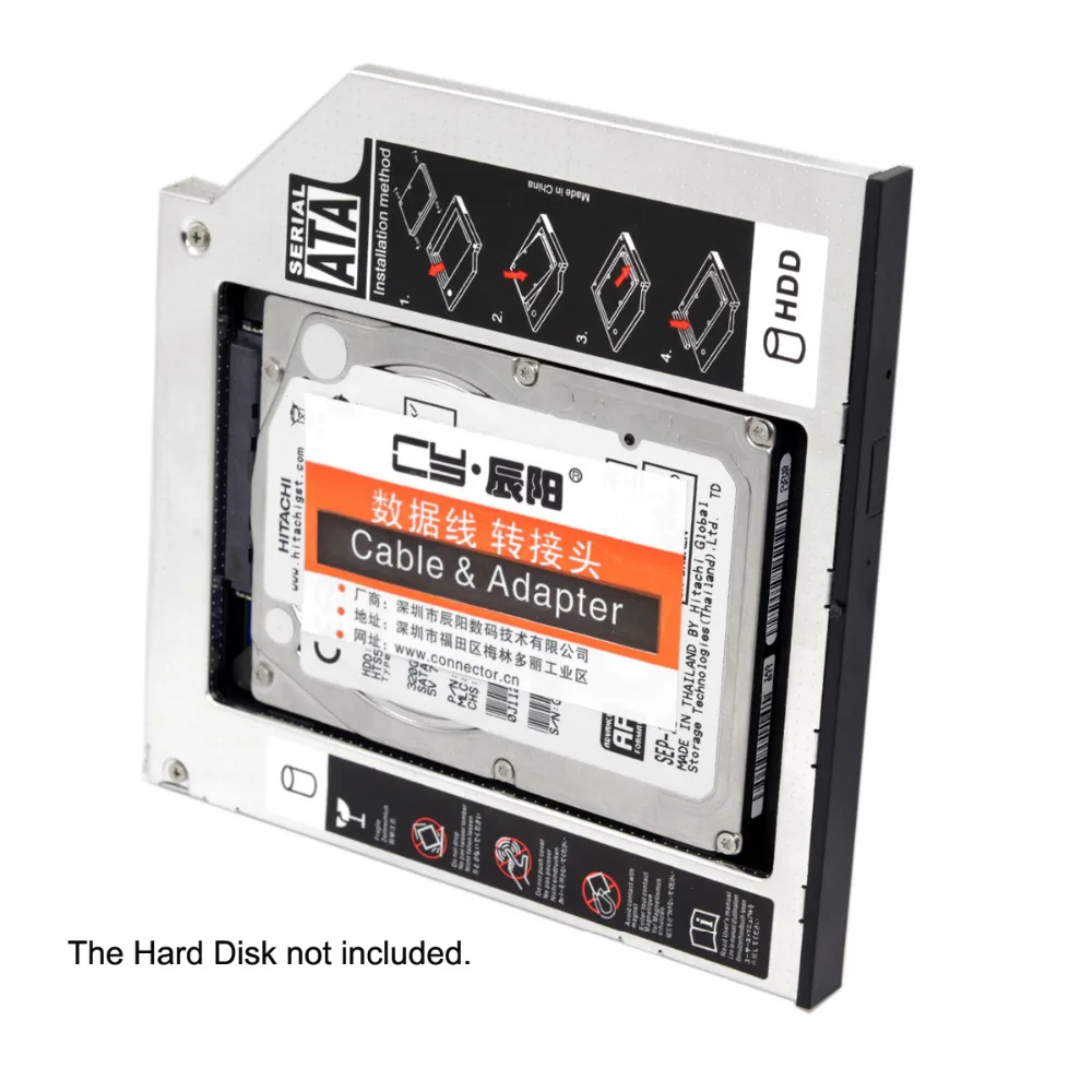 Xiwai SATA 22pin HDD HD жесткий диск Caddy чехол для 12 7 мм универсального ноутбука CD / DVD ROM Optical