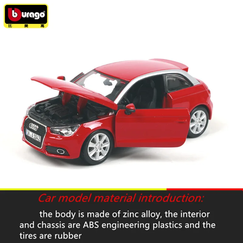 Bburago 1:24 Audi A1 имитация сплава Модель автомобиля ремесла Коллекция украшений