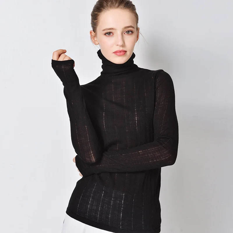 black wool turtleneck sweater women Korean style pull fem me 2019 Autumn winter knitwear over plus size Loose Thick sexy | Женская