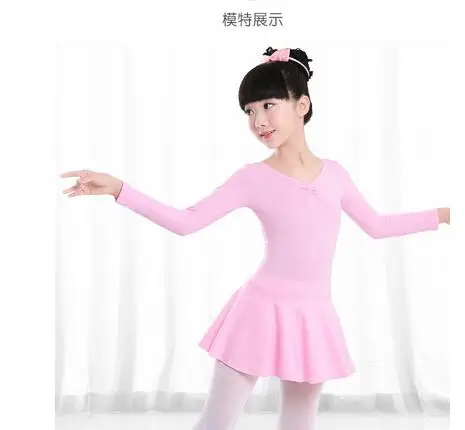 

1pcs/lot children solid ballet dance costumes girl long sleeve spring autumn ballet dancing clothing