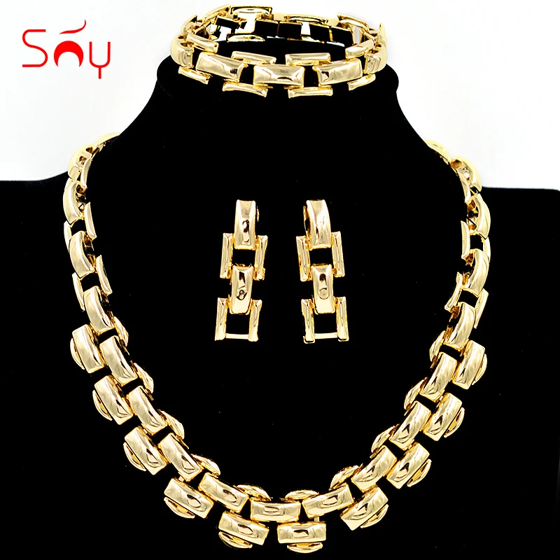 

Sunny Jewelry Big Jewelry Set Round Collar Jewelry Set Necklace Earrings Bracelet Set For Women For Party Gift Geometric Jewelry