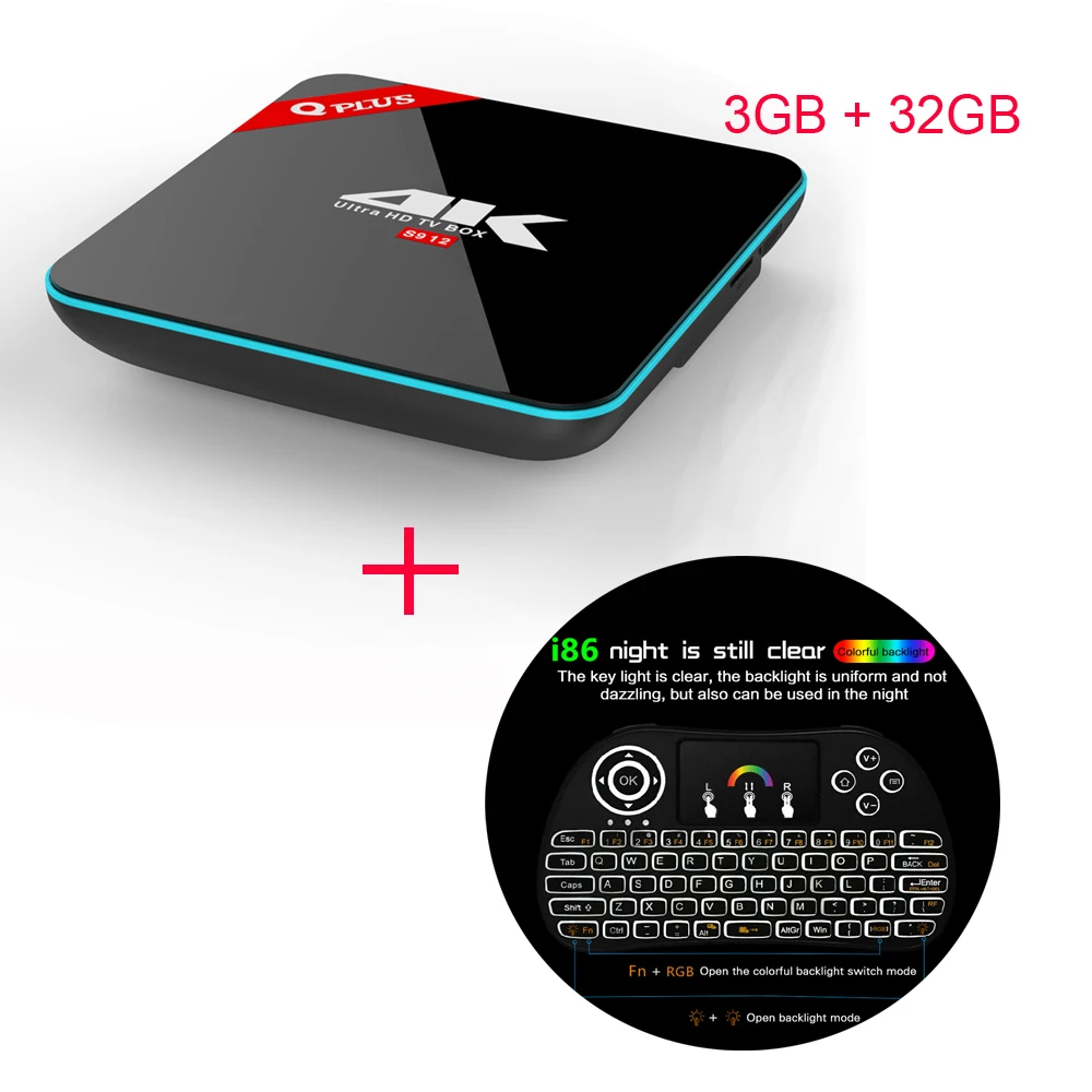 Q Plus Amlogic S912 Android 6.0 TV BOX 3G/32G Octa Core Q