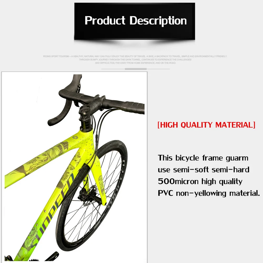 3D MTB велосипед устойчивый к царапинам Защитная рамка Съемная наклейка дорожный велосипед Наклейка защитная Крышка Аксессуары для велосипеда