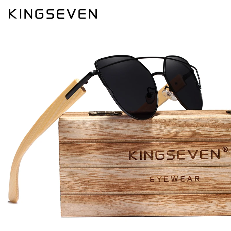 Солнцезащитные очки KINGSEVEN деревянные для мужчин и женщин брендовые дизайнерские