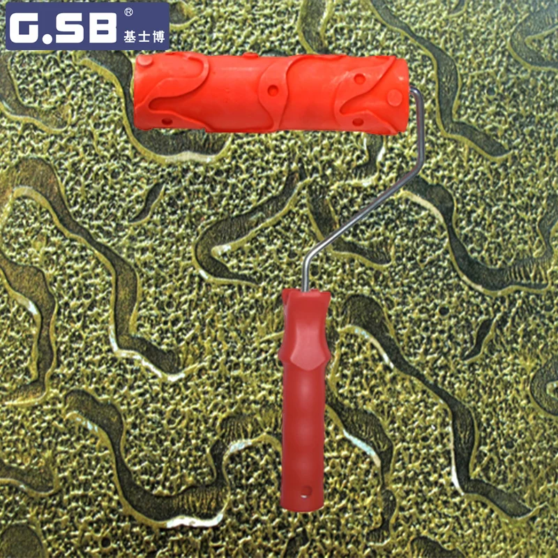 

Free shipping Rubber Roller 7" Free shipping Net Pattern Paint Roller for Wall Decoration GSB tools NO.042 Paint tool