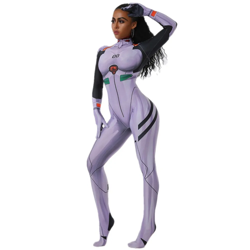 NEON GENESIS EVANGELION костюм для косплея с 3D принтом зентай на Хэллоуин|Зентай| |