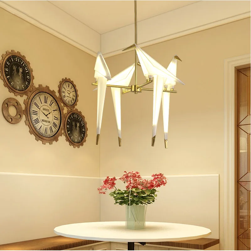 

Nordic Chandelier Bird LED Kitchen Dining Bar Pendant Lamps Bedroom Living Room Decorative Hanging Lamp Hanglamp Luminaire Avize