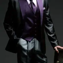 Темно-серый и фиолетовый арабский Свадебный костюм для мужчин свадебный смокинг костюм жениха куртка+ брюки+ галстук+ жилет мужские костюмы