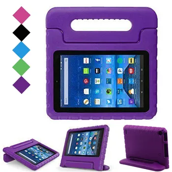 

Kids Shockproof Case For Amazon Kindle Fire 7 Tablet (7th Generation, 2017 Release) Children Safe EVA Foam Tablet Stand Cover
