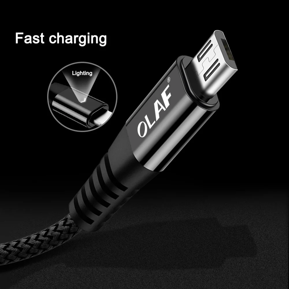 2.4A Micro USB кабель быстрой зарядки для передачи данных Microusb зарядное устройство Samsung