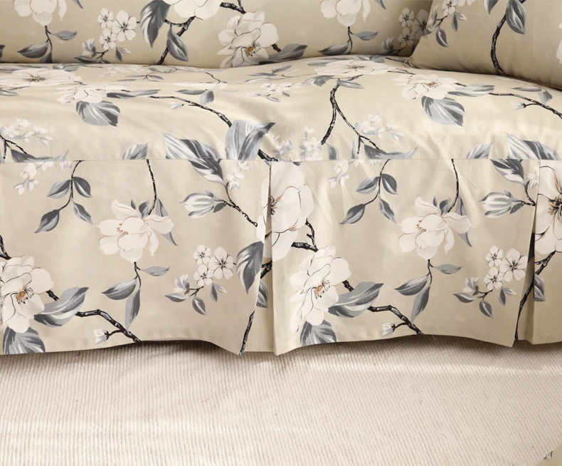 Бежевый хлопковый чехол для дивана с цветами свежий дивана|cloth sofa covers|sofa coverplain covers