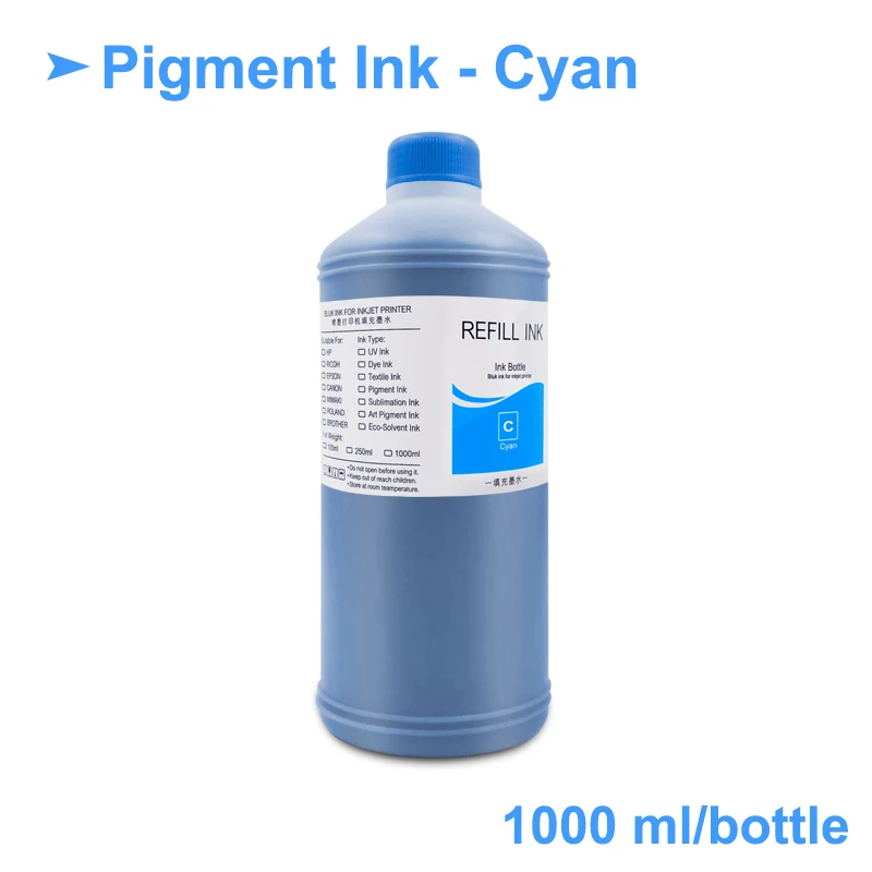 Набор пигментных чернил для Epson 1000 7700 T3000 T5000 T7000 T3200 T5200 T7200 T3070 T3270 T5270 T7270 5x9700