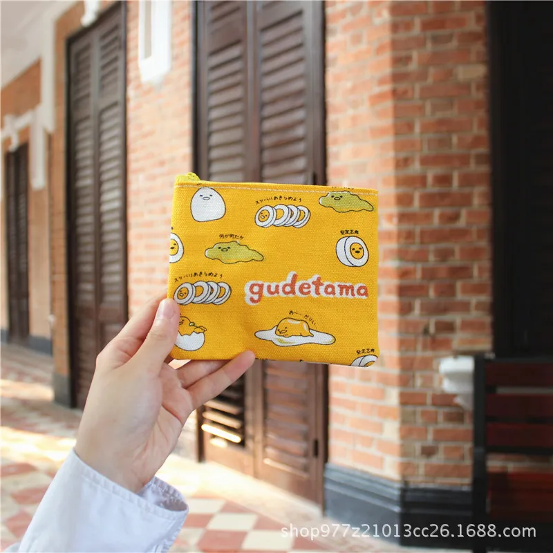 IVYYE 1 шт. Gudetama аниме холщовая монетница мультяшная мягкая сумка для мелочи кошелек