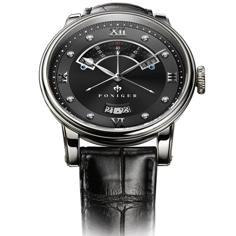  Switzerland Luxury Brand PONIGER Men's Watch Japan NH35A Automatic Mechanical MOVT Watches Men Doub