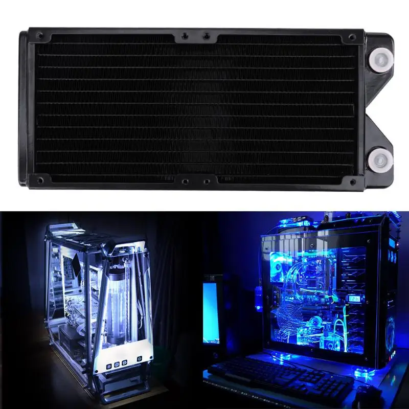 

240mm Pure Copper Water Cooled Exchanger Water Cooling Computer Heat Sink Radiator with Screw Pack/Rubber Pad