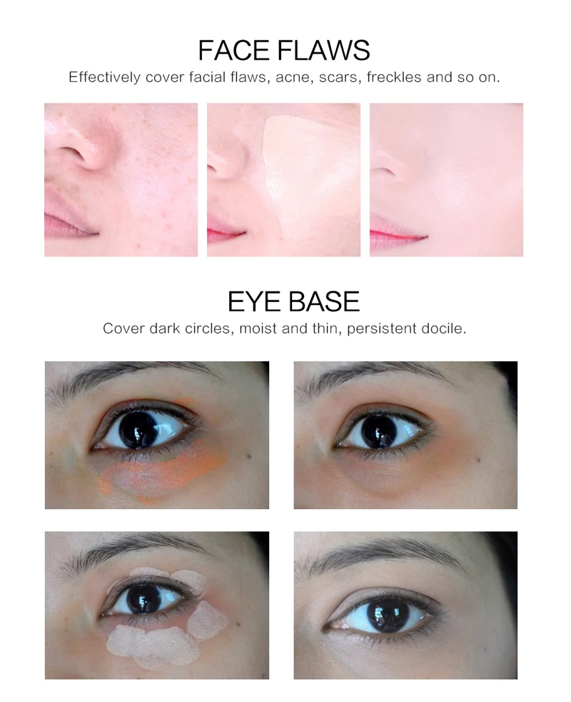 SACE LADY Face Concealer Cream Full Cover Makeup Liquid Facial Corrector Waterproof Base Make Up For Eye Dark Circles