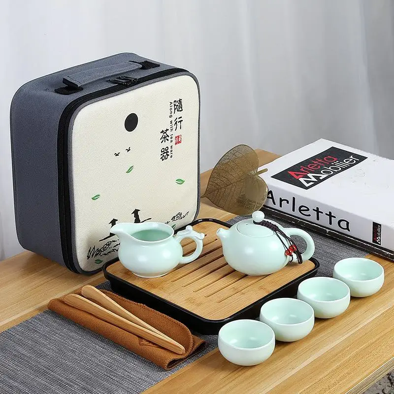  Coffee Tea Sets Ceramic Teapot Kettle Teacups Portable Travel Tea Set Chinese Kung Fu Tea Set With 