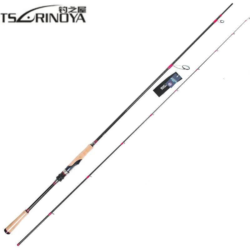 TSURINOYA Lure Rod 2.47m 2Section M Power Carbon Spinning/Casting Fishing Pole Fishing Rod Fiber 7-25g Lure Weight Bass Carp Rod