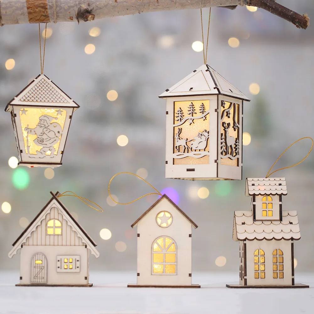 Европейский декоративный дом, Рождественское украшение, подвесные светильники, оконные дверные огни