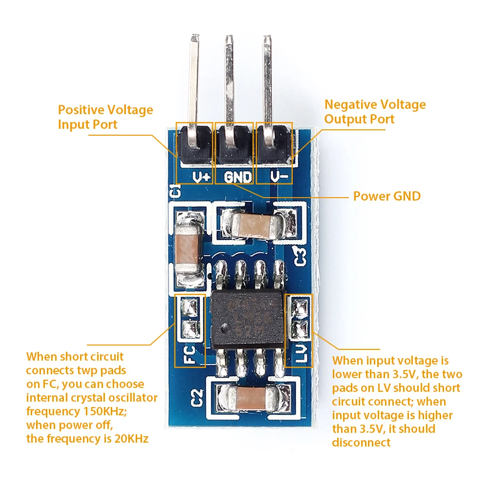 Lm2662 Positive To Negative Voltage Conversion Board 1.55.5v Positive Voltage Into Negative