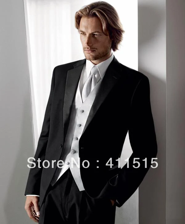 Индивидуальный заказ, черный цвет, дешевые, одна кнопка, мужские смокинги, торжественная вечеринка, свадебная одежда жениха, платье, мужские костюмы