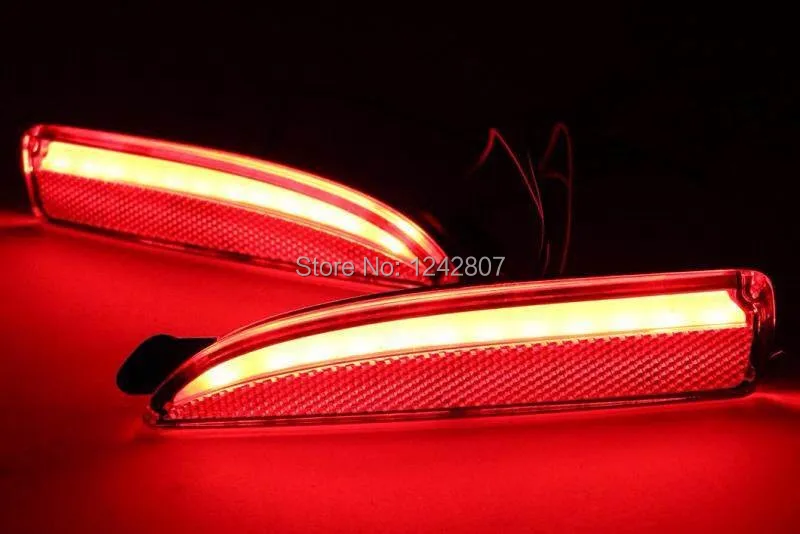 Reflector, LED Rear Bumper Light, rear fog lamp, Brake Light For Mazda 6 ATENZA 2013 2014 with 3 functions guiding light