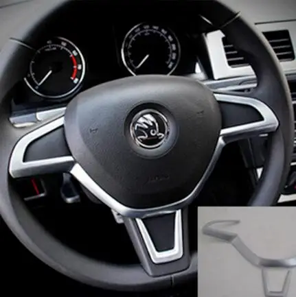 

ABS Chrome For Skoda Octavia 2016 2017 2018 Car Steering Wheel Cover Trim Car Styling Auto Accessories
