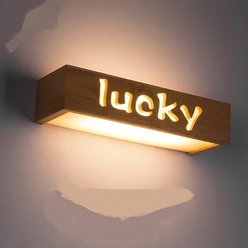 

Simple Japanese Chinese wood bedroom hotel room Nordic creative room wall lamp LO81010
