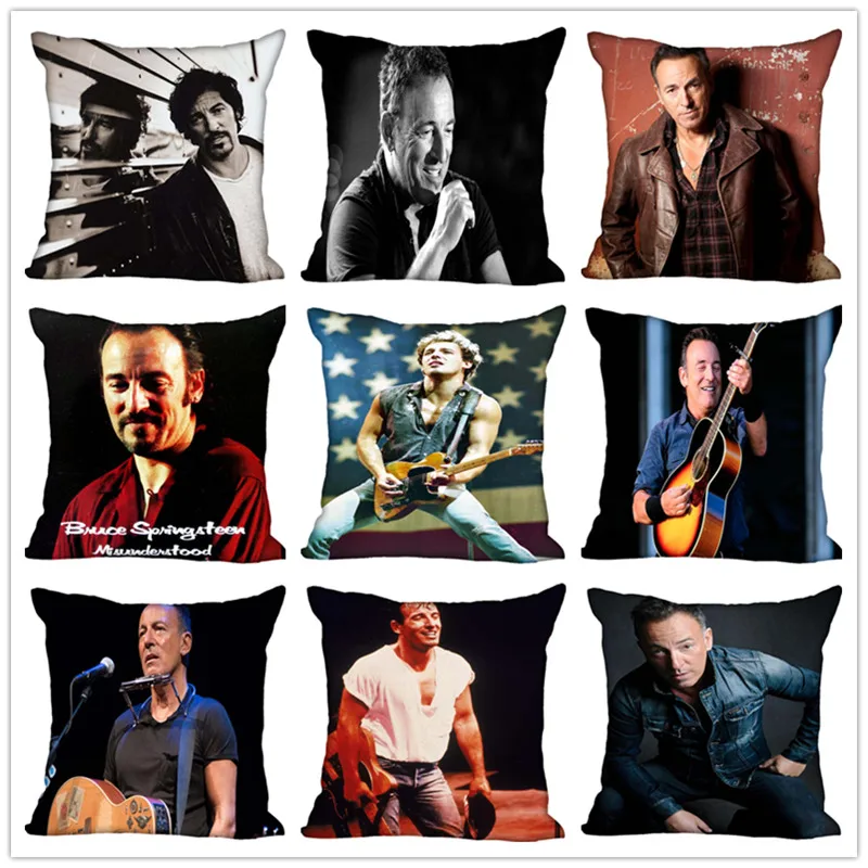 

Custom Bruce Springsteen Square Pillowcase Custom Zippered Bedroom Home Pillow Cover Case 1pcs custom 40x40cm