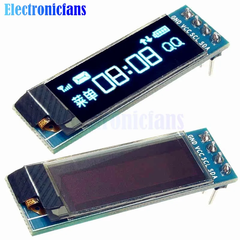 0,91 zoll 128x32 IIC I2C Blau OLED LCD Display DIY Modul SSD1306 Fahrer ...