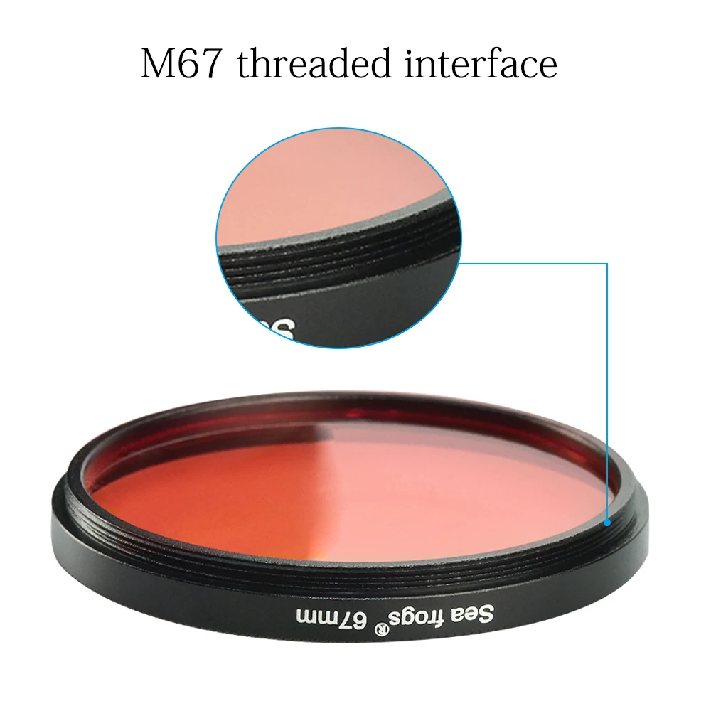 Scuba Waterproof 67MM Red Filter for Diving Underwater Photography Camera Housing 67mm Thread Photography Camera