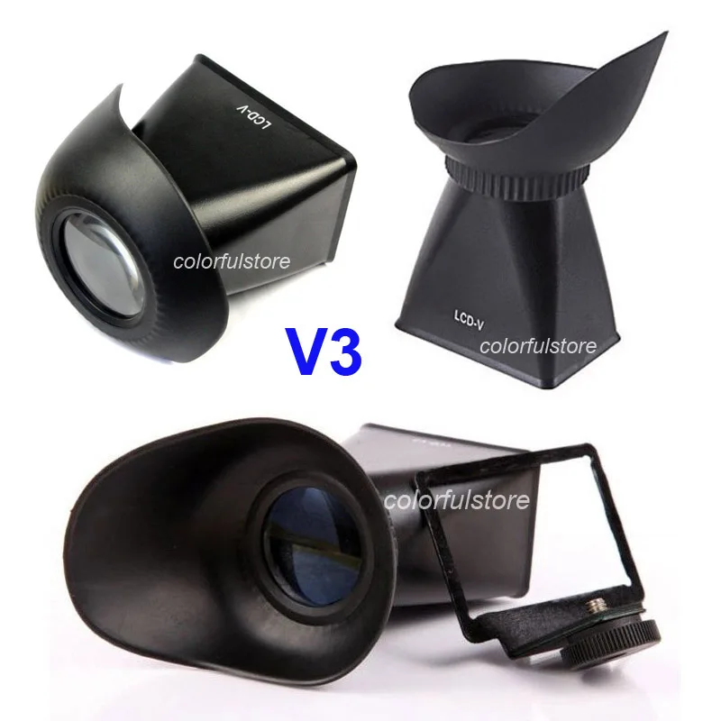 

Hot Sale V3 LCD 2.8x Magnifier Viewfinder Extender Eye Cup Eyecup Hood Holder 3" for Canon EOS 600D Rebel T3i 60D Digital Camera