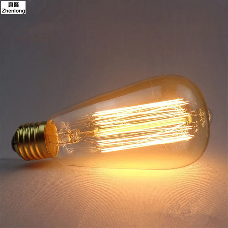 

Retro Lamp St64 Vintage Edison Bulb E27 Incandescent Bulb 110v 220v Holiday Lights 40w 60w Filament Lamp Lampada for Home Decor