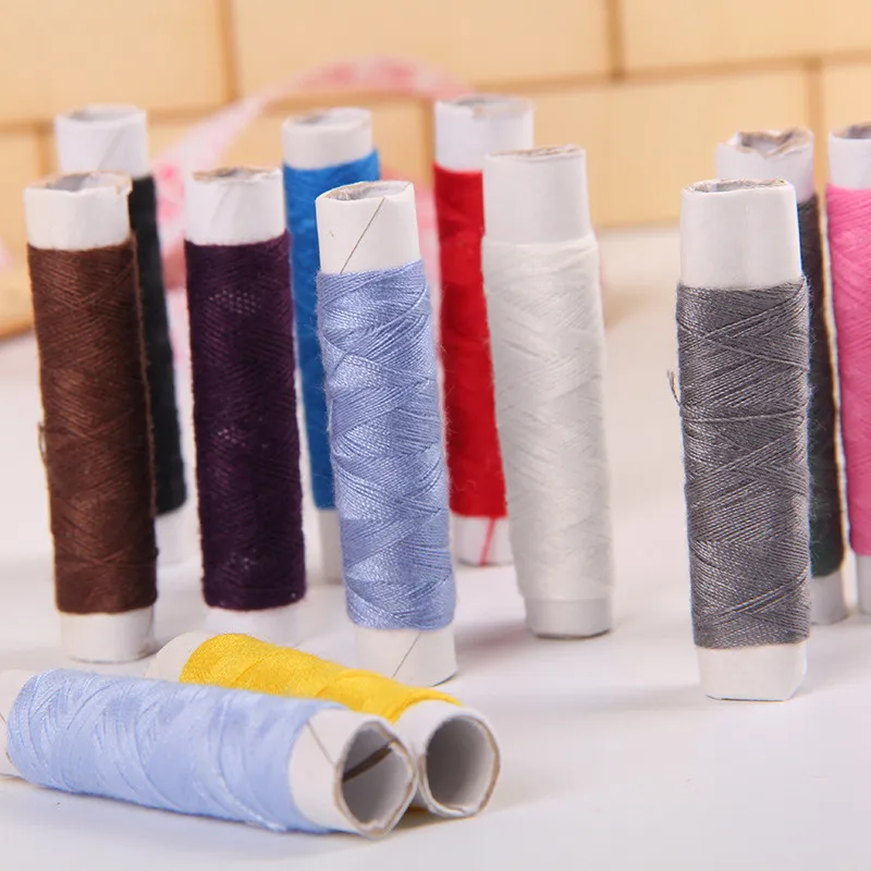 12 рулонов/набор разных цветов нить для шитья DIY Набор ниток для ручного шитья или швейной машины горячая распродажа