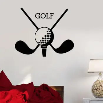 

Vinyl Wall Decal Golf Club Sport Logo Wall Sticker Golf Putter New Design Wall Art Mural Home Living Room Vinyl Wallpaper AY1003