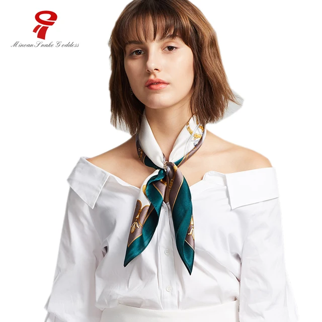 scarf 100 Silk Satin Small Square Scarf Female Neck Scarf Women