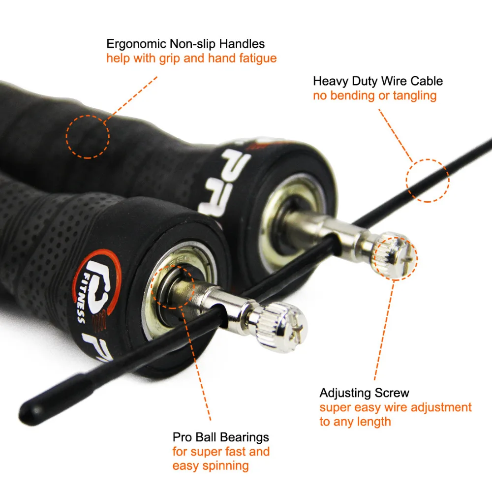 PROCIRCLE скоростной Скакалка силовая тренировка Регулируемая Скакалка Нескользящая ручка скакалки для тренажерного зала фитнес тренировка