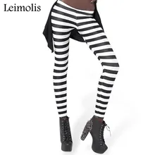 Leimolis, 3D принт, для фитнеса, пуш-ап, для тренировок, леггинсы для женщин, Круглый, в полоску, размера плюс, с высокой талией, в стиле панк-рок, штаны
