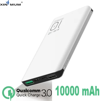 

XIN-MUM Portable Charger QC3.0 Ultra-thin DUAL Usb Quick Charger External Power Bank Battery for Mobile Phones Fast Charge