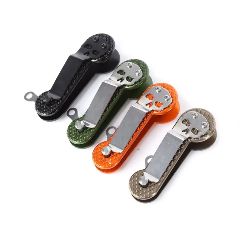 EDC Aluminum Key Holder Organizer Clip Folder Keyring Keychain Case Pocket Tool