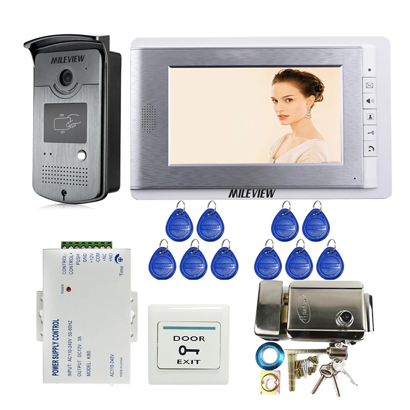 Free Shipping Wired 7 Color Screen Monitor Video Door Phone Intercom System Outdoor Rfid Door Camera Electric Mechanical Lock Video Door Phone Video Door Phone Intercomdoor Phone Intercom Aliexpress