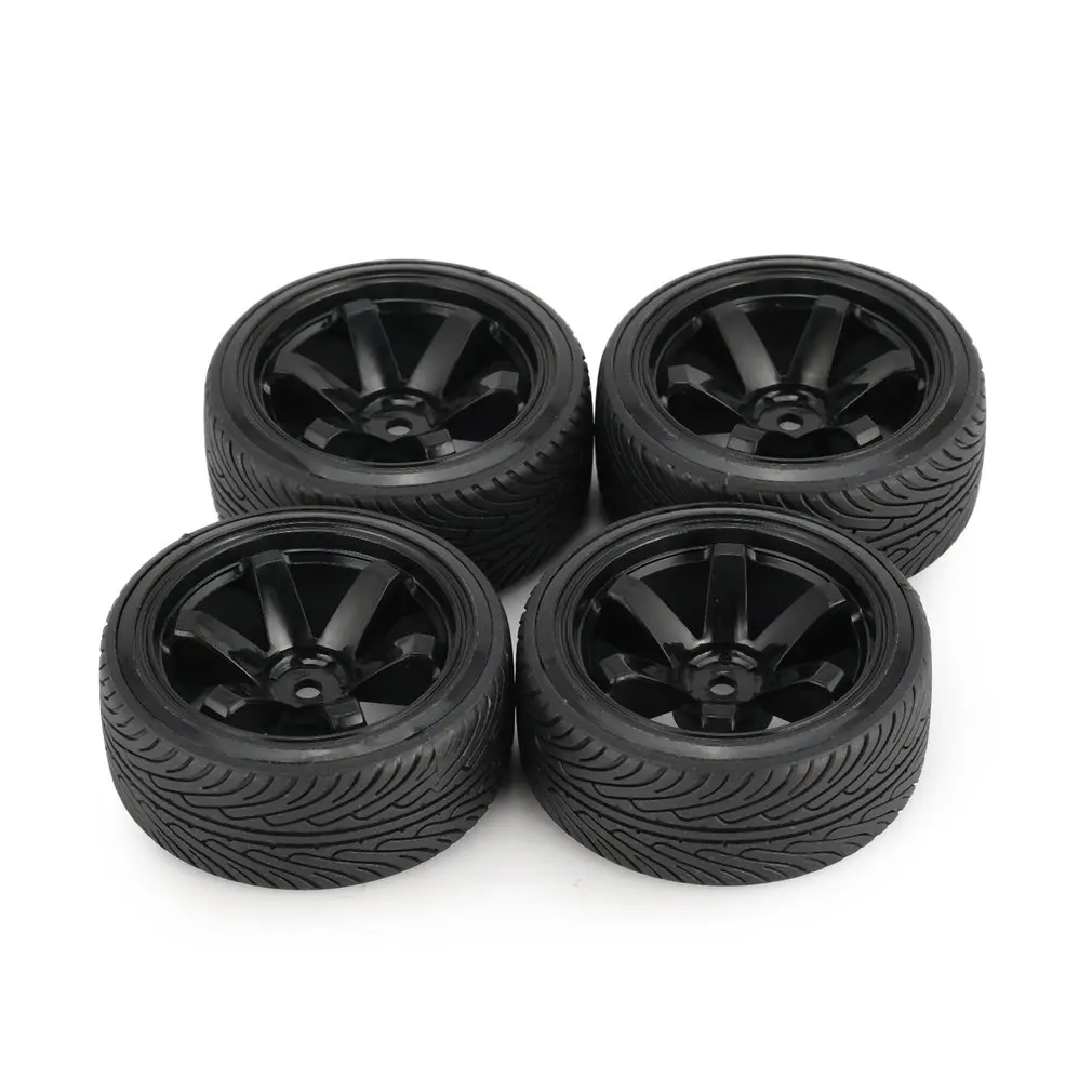 

AUSTAR AX 4pcs 64mm Hard Plastic Rim Tyre Tire Wheel for 1/10 RC Drift Car Model HSP HPI Component Spare Parts Accessories