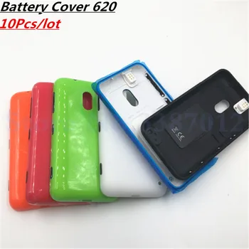 

10Pcs/lot New For Nokia Lumia 620 N620 Battery Cover Housing Replacement For Nokia 620 with side button